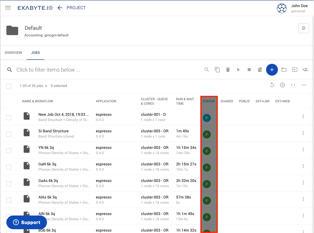 Jobs Explorer Interface Jobs Explorer Interface