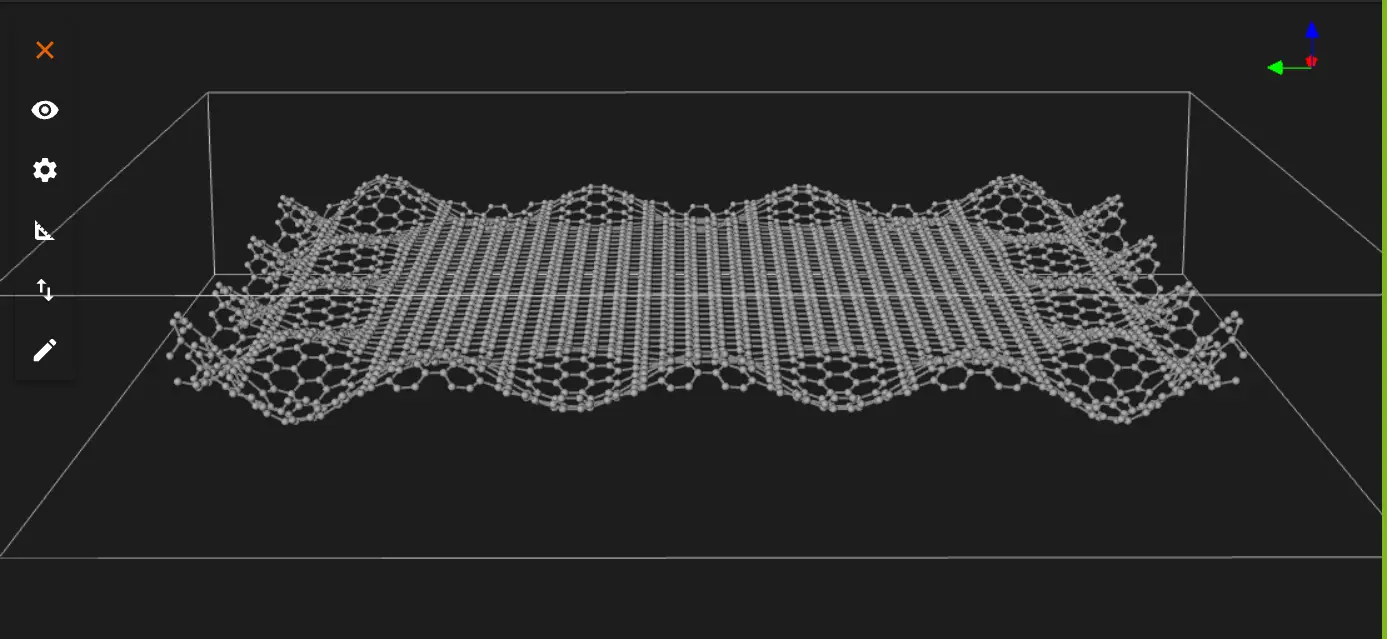 Final Rippled Graphene, amplitude 0.27 crystal units Final Material